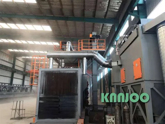Speed 2m/ Min Wheel Blast Roller Conveyor Shot Blasting Machine for Anti Corrosion