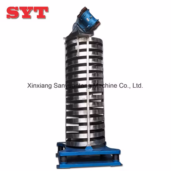 Compact Vertical Lifting Conveyer Cooling Vertical Spiral Conveyor Elevator